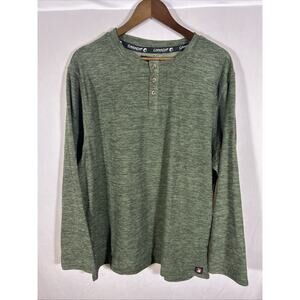 Canada Weathergear Men’s Green Long Sleeve Henley Shirt XXL Casual Outdoor NWT